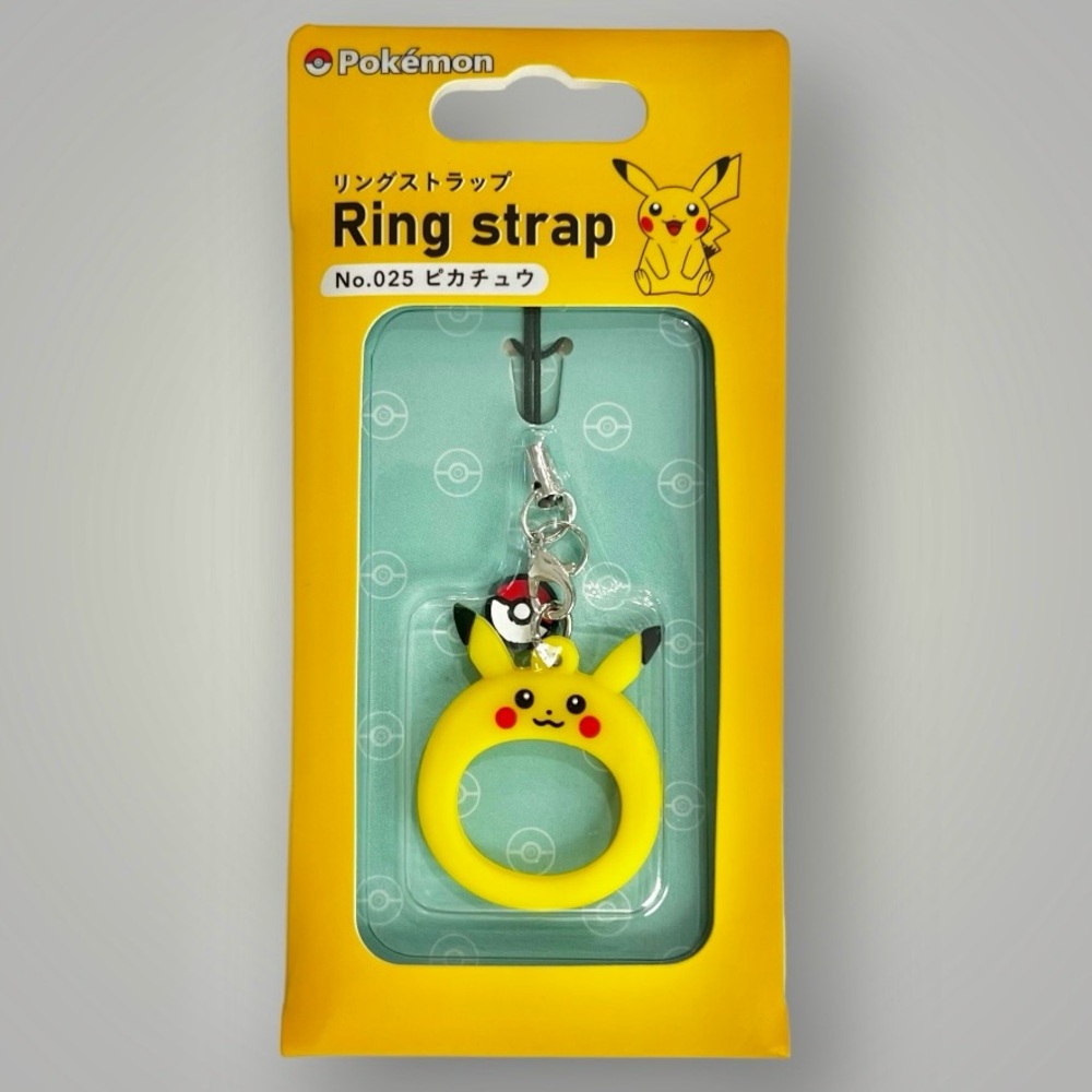 Pokemon Center Silicon Ring Strap Cell phone Accessory Pikachu Collectible New